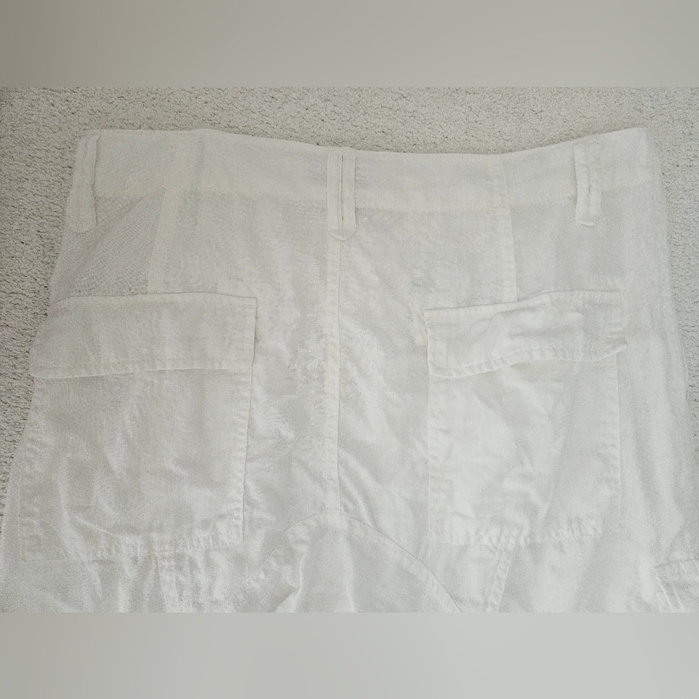 JOIE Telutci Linen Ankle Lace-Up Crop Cargo Pants | SZ 6 - Picture 9 of 14